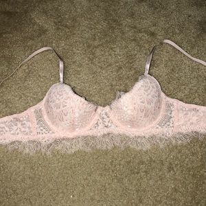 NWOT Pink Lace Demi Bra